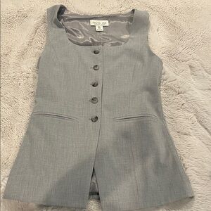 Rachel Zoe Light Gray Buttoned Vest